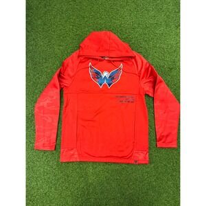 Fanatics Washington Capitals NHL Hoodie Mens Medium Red Camo Logo Sweatshirt